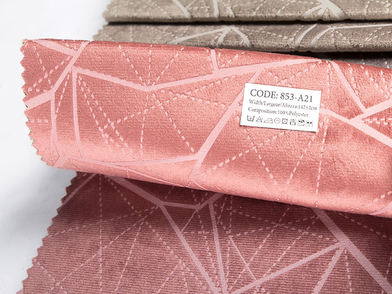 Garn gefärbt Jacquard Stoff mit Samtfolie Stempel